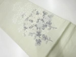 リサイクル　菊に萩模様刺繍袋帯